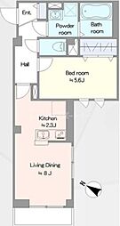 イーストIM 1LDKの間取図画像