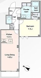 イーストIM 1LDKの間取図画像