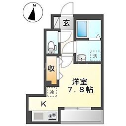 Juhamoa1 1Kの間取図画像