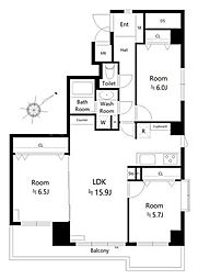 ジェム赤羽アドバンスドシティ 3LDKの間取図画像