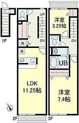 Courtpinetail 2LDKの間取図画像
