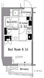 パークアクシス新板橋イースト 1Kの間取図画像