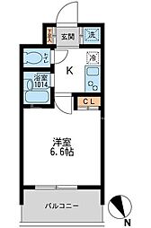 アーデン板橋 1Kの間取図画像