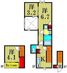 CB王子ルシェル 3Kの間取図画像