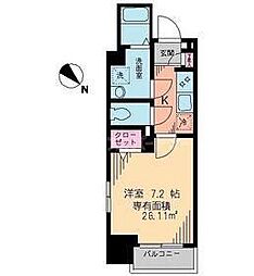 CRECIA 1Kの間取図画像