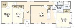 EWレジデンス氷川台 3LDKの間取図画像