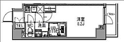S-RESIDENCE王子west 1Kの間取図画像