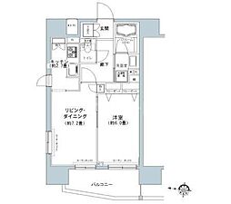 パークキューブ板橋本町 1LDKの間取図画像