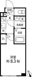 プレール・ドゥーク成増 ワンルームの間取図画像