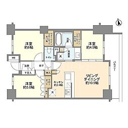 ザ・パークハウス板橋大山大楠ノ杜 3LDKの間取図画像