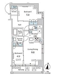 パークアクシス成増二丁目 2LDKの間取図画像