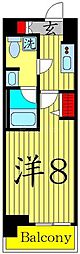 パティーナ東武練馬 1Kの間取図画像