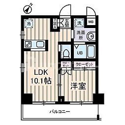 プレデパルク3 1LDKの間取図画像