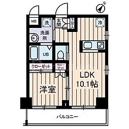 プレデパルク3 1LDKの間取図画像