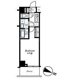 アクサス東十条アジールコート 1Kの間取図画像