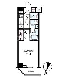フュージョナル北赤羽ドゥエ 1Kの間取図画像