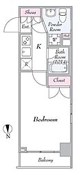グランティアラ浮間パーク 1Kの間取図画像