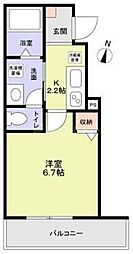 Grand Bleu Maison 1Kの間取図画像