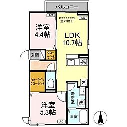 セレスティア中台III 2階