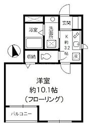 エミール赤塚 1Kの間取図画像