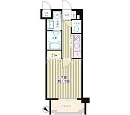 アイコート赤塚 1Kの間取図画像