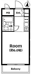 マリオン板橋 ワンルームの間取図画像