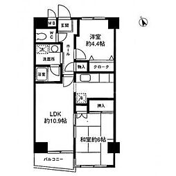 アドバンス江古田 2LDKの間取図画像