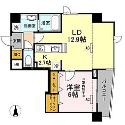 TOKIWARESIDENCE 1LDKの間取図画像