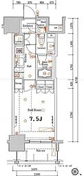 ウィルヴェール東十条 1Kの間取図画像