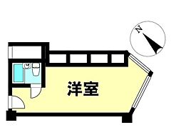 セントラル名古屋 ワンルームの間取図画像