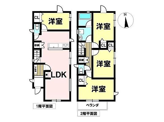 間取り 名古屋市北区上飯田北町4丁目　中古一戸建て