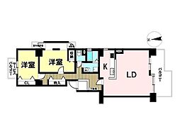 コスモス鳥見 2LDKの間取図画像