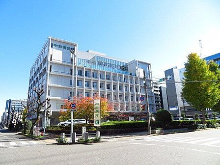 中日病院・診療科目:内科、外科、整形外科、脳卒中予防、皮膚科、婦人科、眼科、耳鼻咽喉科、泌尿器科、歯科口腔外科 1120m