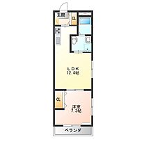 フロンティア 402 ｜ 栃木県宇都宮市材木町2-10（賃貸マンション1LDK・4階・46.20㎡） その2