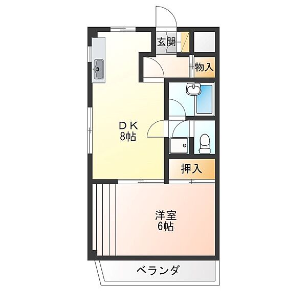 レジデンス滝の原 302｜栃木県宇都宮市滝の原１丁目(賃貸マンション1DK・3階・34.26㎡)の写真 その2