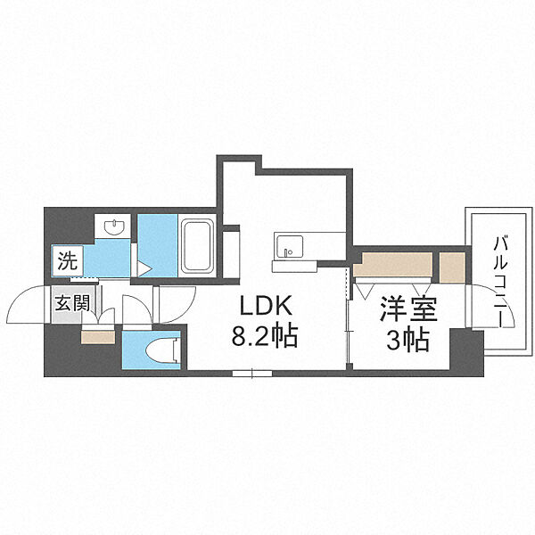 ライフプラン赤坂 ｜福岡県福岡市中央区赤坂1丁目(賃貸マンション1LDK・4階・29.23㎡)の写真 その2