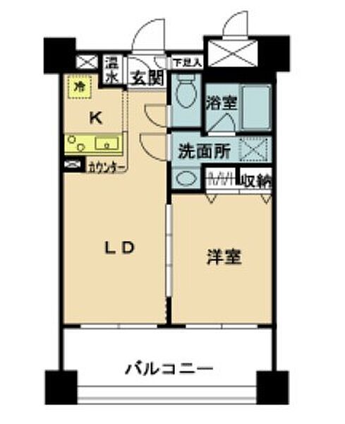 ラ・ペール・モリ ｜福岡県福岡市中央区清川1丁目(賃貸マンション1LDK・9階・38.41㎡)の写真 その2