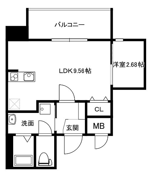 MODERN PALAZZO平尾（モダンパラッツォ） ｜福岡県福岡市中央区平尾2丁目(賃貸マンション1LDK・5階・27.12㎡)の写真 その2