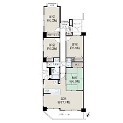 グローリアス藤ケ丘北 3LDKの間取図画像