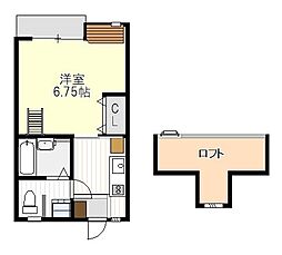 メゾンアンフィニー 1Kの間取図画像