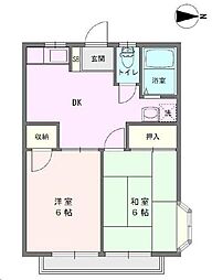 アルペジオ嵐山 2DKの間取図画像