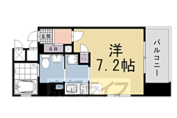 ベラジオ四条烏丸 1Kの間取図画像