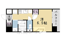 ベラジオ京都七条ウエスト 1Kの間取図画像