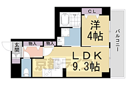 セオリー京都アビテD.C. 1LDKの間取図画像