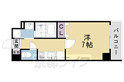 アスヴェル京都東寺前2 1Kの間取図画像