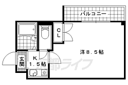 サキゾーメゾン竹鼻 1Kの間取図画像
