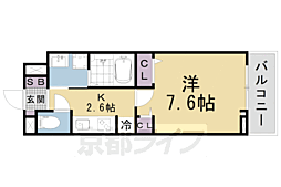 アロッジオ瀬田 1Kの間取図画像