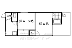 泉荘 2Kの間取図画像