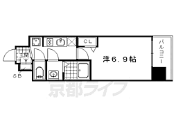 プレサンス京都二条京華 1Kの間取図画像