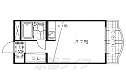 ビオルネセブン ワンルームの間取図画像